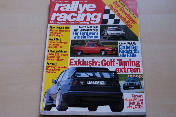 Deckblatt Rallye Racing (11/1988)